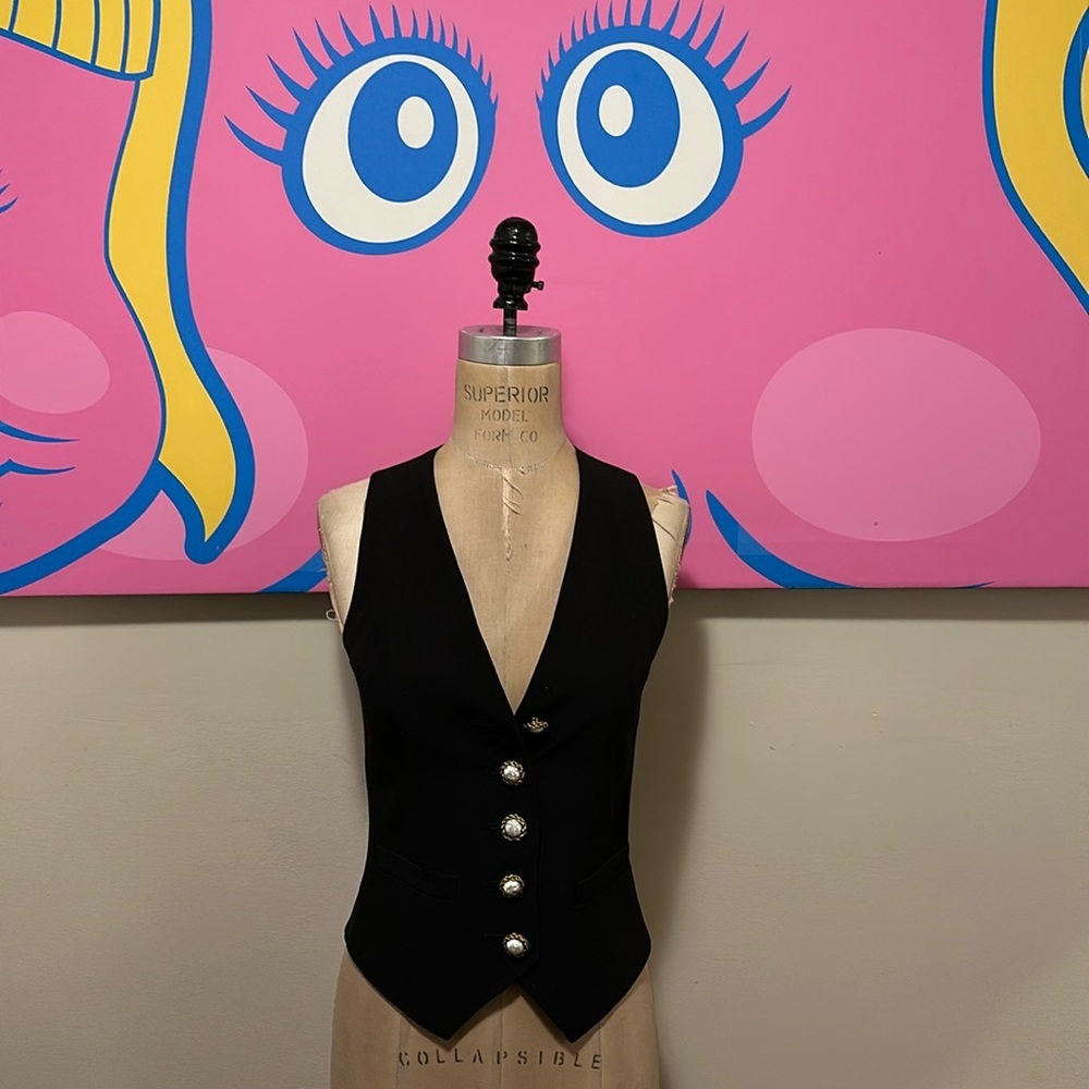 Moschino Cheap Chic Black Fitted Vest